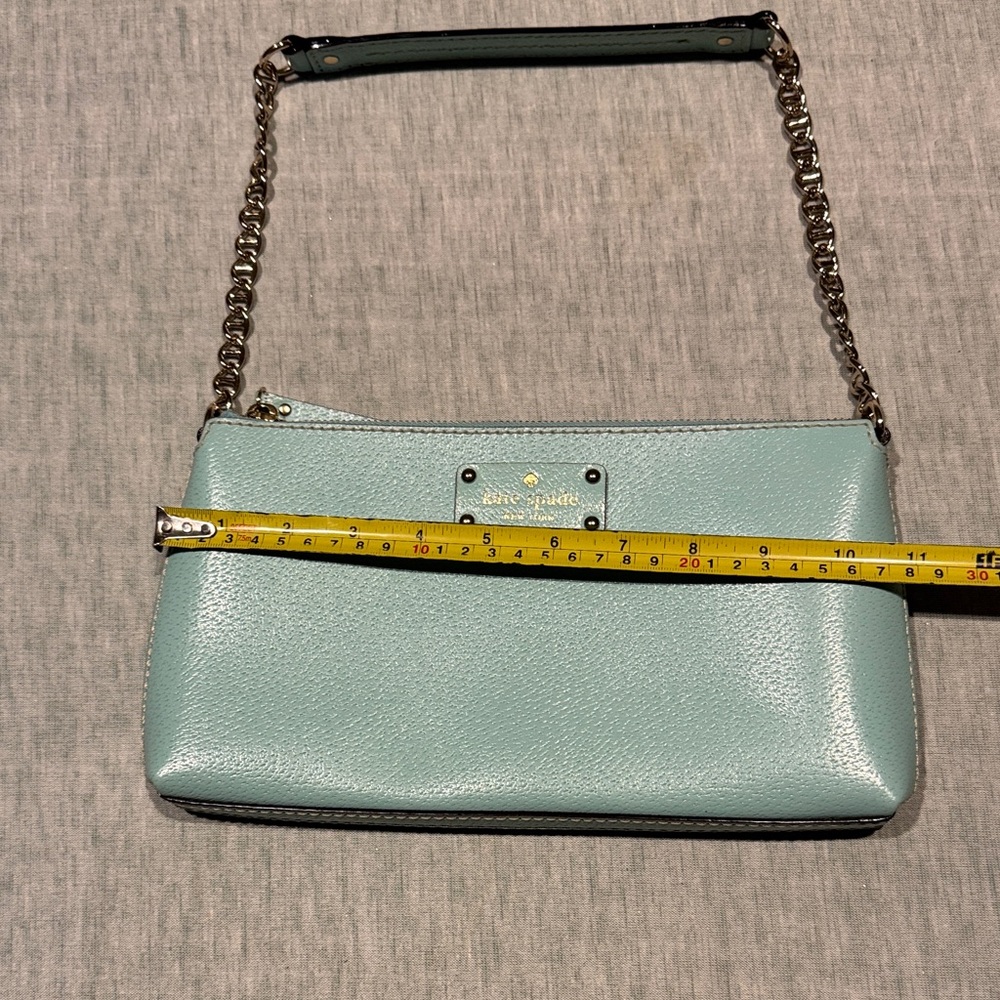 Kate Spade Light Blue Wristlet with Chain Strap - Picture 11 of 12